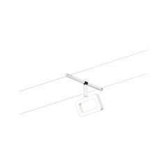 Paulmann 94484 CorDuo LED Seilsystem Frame Einzelspot 280lm 4,8W 3000K 12V Wei� matt/Chrom