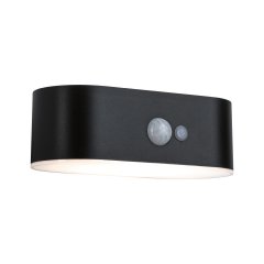 Paulmann 94571 Solar LED Au�enwandleuchte Adya Bewegungsmelder IP44 3000K 200lm Schwarz