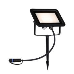 Paulmann 94575 Plug & Shine LED Gartenstrahler Fluter Einzelspot IP65 3000K 15,5W Schwarz