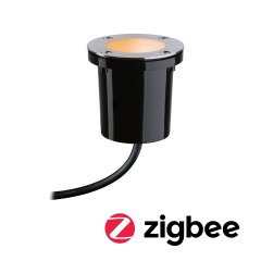 Paulmann 94588 Plug & Shine LED Bodeneinbauleuchte Smart Home Zigbee 3.0 Goldlicht Tunable Warm