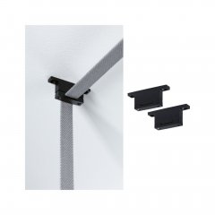 Paulmann 94622 ULine Gurt Halter Gerade 2er-Set Schwarz