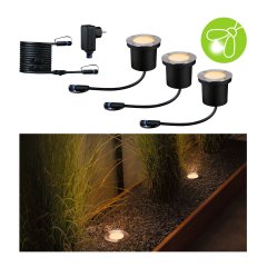 Paulmann 94717 Plug & Shine LED Bodeneinbauleuchte Floor Basisset insektenfreundlich IP67 2200K