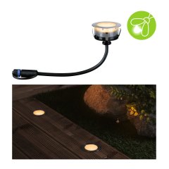 Paulmann 94721 Plug & Shine LED Bodeneinbauleuchte Floor Einzelleuchte IP67 2200K 2W Silber