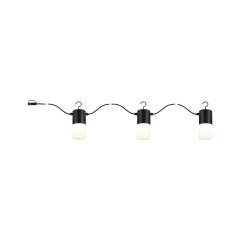 Paulmann 94761 Plug & Shine LED Lichterkette Tubs IP44 3000K 3x2W Anthrazit