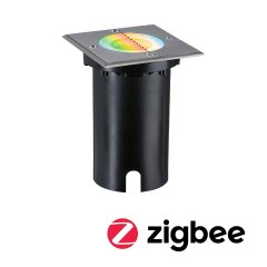 Paulmann 94846 LED Bodeneinbauleuchte Smart Home Zigbee 3.0 Floor IP67 110x110mm RGBW+ 4,9W 300lm
