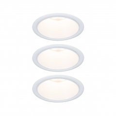 Paulmann 94870 LED Einbauleuchte 3-Step-Dim Cole Coin Basisset IP44 rund 3x6W 3x470lm 2700K Wei�