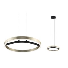 Paulmann 94928 LED Pendelleuchte 3-Step-Dim Melira 2700K 1690lm 24W Schwarz matt/Gold