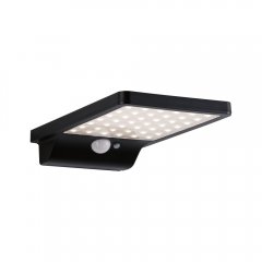 Paulmann 95393 Solar LED Au�enwandleuchte Solveig Bewegungsmelder IP44 3000K 338lm Schwarz