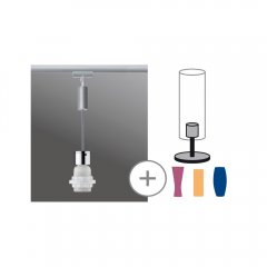 Paulmann 95436 URail 2Easy Basic Pendel Chrom matt ohne Leuchtmittel max. 20W E27