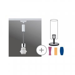 Paulmann 95437 URail Pendel 2Easy E27 max. 20W dimmbar 230V Wei�/Chrom
