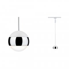 Paulmann 95458 URail Pendel Capsule II 439lm 6,3W 2700K dimmbar 230V Wei�/Chrom
