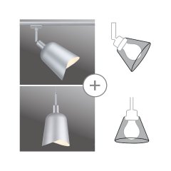 Paulmann 95602 URail Schirm Alvaro DecoSystems 144mm Chrom matt/Wei�