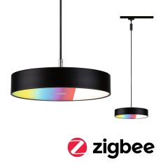 Paulmann 95681 URail Pendel Smart Home Zigbee 3.0 Hildor RGBW 510lm 10W RGBW+ dimmbar 230V Schwarz m