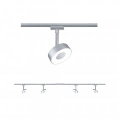 Paulmann 96895 URail Schienenspot Circle Basisset 4x222lm 4x5,3W 2700K 230V Chrom matt/Chrom