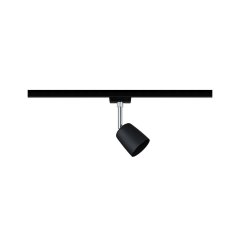 Paulmann 96926 URail Schienenspot Cover Einzelspot GU10 max. 10W dimmbar 230V Schwarz matt/Chrom