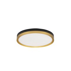 Nova Luce CANTRIA LED Deckenleuchte Schwarz Gold 31W 3000K rund 40cm