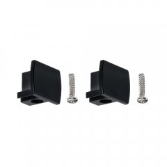 Paulmann 96961 URail Verbinder 2er-Set Endkappe 2er-Set 13x21mm Schwarz matt