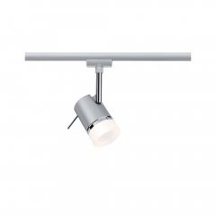 Paulmann 97612 URail Schienenspot Pipe Einzelspot GU10 max. 10W dimmbar 230V Chrom matt/Chrom