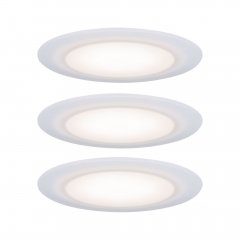 Paulmann 99940 Premium LED Einbauleuchte Suon Basisset IP44 3x5W 3x450lm dimmbar 2700K Satin/Wei�