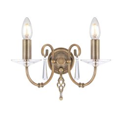 Elstead Lighting Aegean Wandleuchte 2-flammig E14 Antikmessing