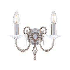 Elstead Lighting Aegean Wandleuchte 2-flammig poliertes Nickel