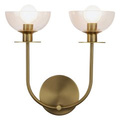 Elstead Lighting Sylvia Wandleuchte 2-flammig Gold � Alora Mood Glas Designleuchte