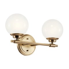 Elstead Lighting Benno Wandleuchte 2-flammig Champagnerbronze IP44