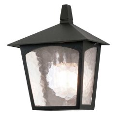 Elstead Lighting York Au�en-Wandleuchte Schwarz aus Aluminium mit E27