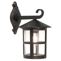 Elstead Lighting Hereford gro�e Au�enwandleuchte 1-flammig E27 in Schwarz mit Klarglas