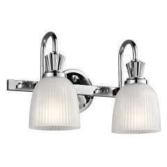 Elstead Lighting Cora Wandleuchte 2-flammig Chrom poliert IP44 G9