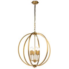 Elstead Lighting Corinne Large Pendelleuchte 6-flammig E14 Br�niertes Messing