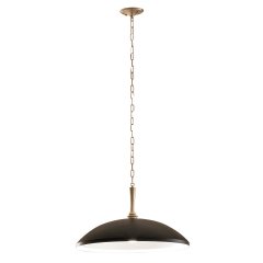 Elstead Lighting Delarosa Pendelleuchte 1-flammig Schwarz Champagnerbronze