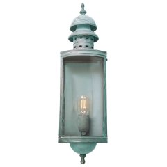 Elstead Lighting Downing Street Au�enwandleuchte in Gr�nspan mit Klarglas
