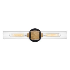 Elstead Lighting Ellison 2-flammige Wandleuchte E27 Schwarz Messing antik IP44