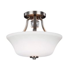 Elstead Lighting Evington Deckenleuchte 2-flammig E27 Nickel