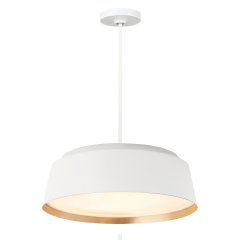 Elstead Lighting Asher Pendelleuchte 5-flammig Wei� / Gold E14