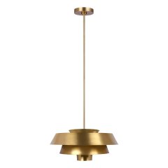 Elstead Lighting Brisbin 1-flammige Pendelleuchte E27 br�niertes Messing
