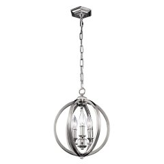 Elstead Lighting Corinne Small Pendelleuchte 3-flammig E14 Nickel / Kristalle
