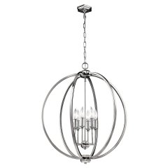 Elstead Lighting Corinne Pendelleuchte 6-flammig E14 Nickel / Kristalle