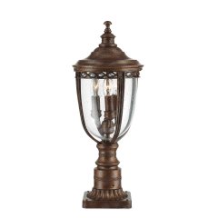 Elstead Lighting English Bridle mittlere Sockelleuchte 3-flammig in britischer Bronze