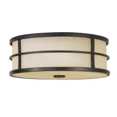 Elstead Lighting Fusion 3-flammige Deckenleuchte Bronze antik Grecian Flush