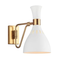 Elstead Lighting Joan Wandleuchte E27 Wei� Messing