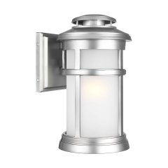 Elstead Lighting Newport Au�enwandleuchte mittel in Brushed Steel mit Glas