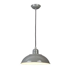 Elstead Lighting Franklin 1-flammige Pendelleuchte E27 Grau im Retro-Design