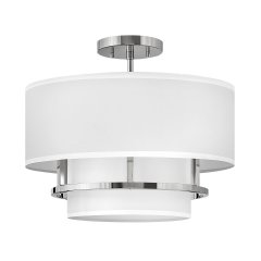 Elstead Lighting Graham Duo-Mount Pendelleuchte 406mm 3-flammig Nickel poliert