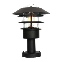 Elstead Lighting Helsingor Sockelleuchte Schwarz aus Edelstahl E27 IP44