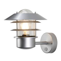 Elstead Lighting Helsingor Au�enwandleuchte mit PIR-Bewegungsmelder Edelstahl Silber E27