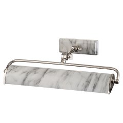 Elstead Lighting Winchfield mittlere Bilderleuchte Nickel poliert wei�e Marmor-Optik