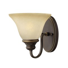 Elstead Lighting Cello Wandleuchte Antikbronze Glas in Alabaster-Optik