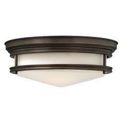Elstead Lighting Hadley 3-flammige Deckenleuchte E27 dunkle Bronze, IP44